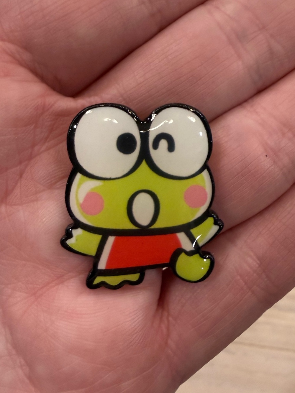 Keroppi Frog Hello Kitty & Friends Blind Box Enamel Pin with Red Shirt